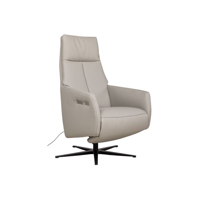 Elektr. relaxfauteuil MARIANNE - Crèmekleurig lede