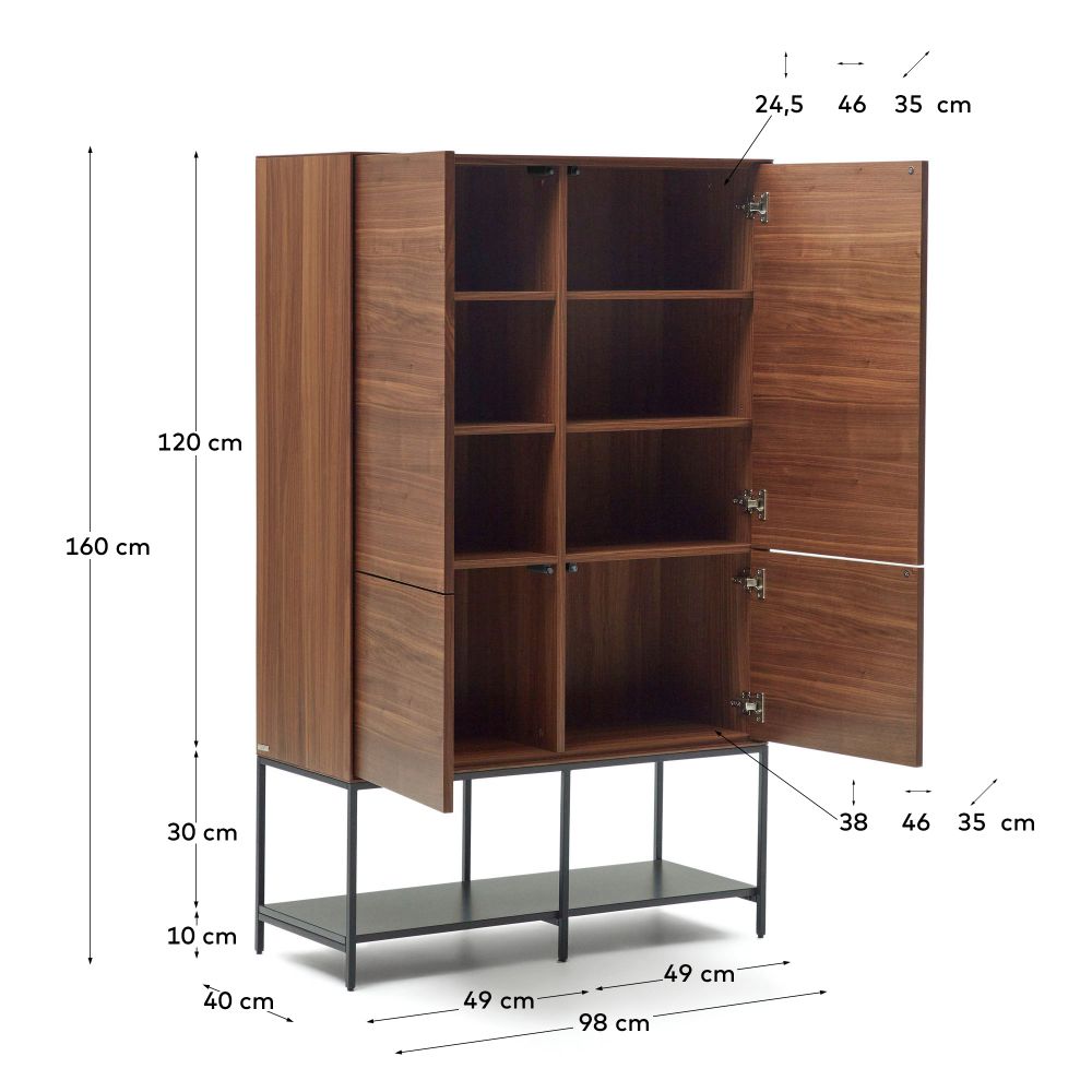 Wandkast VEDRANA - Walnootfineer KAV M0400014MM41