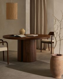 Armstoel FALCONERA - Natuurlijk eikenhout / Beige  KAV C0100139JD12