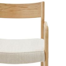 Armstoel FALCONERA - Natuurlijk eikenhout / Beige  KAV C0100138JD12