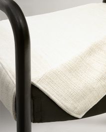 Armstoel FALCONERA - Zwart eikenhout / Beige stof KAV C0100140JD12