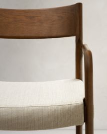 Armstoel FALCONERA - Natuurlijk eikenhout / Beige  KAV C0100139JD12