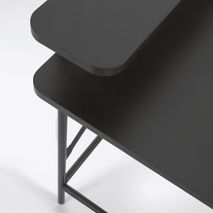 Melamine en metalen kledingroede met zwarte afwerk KAV AA7264M01