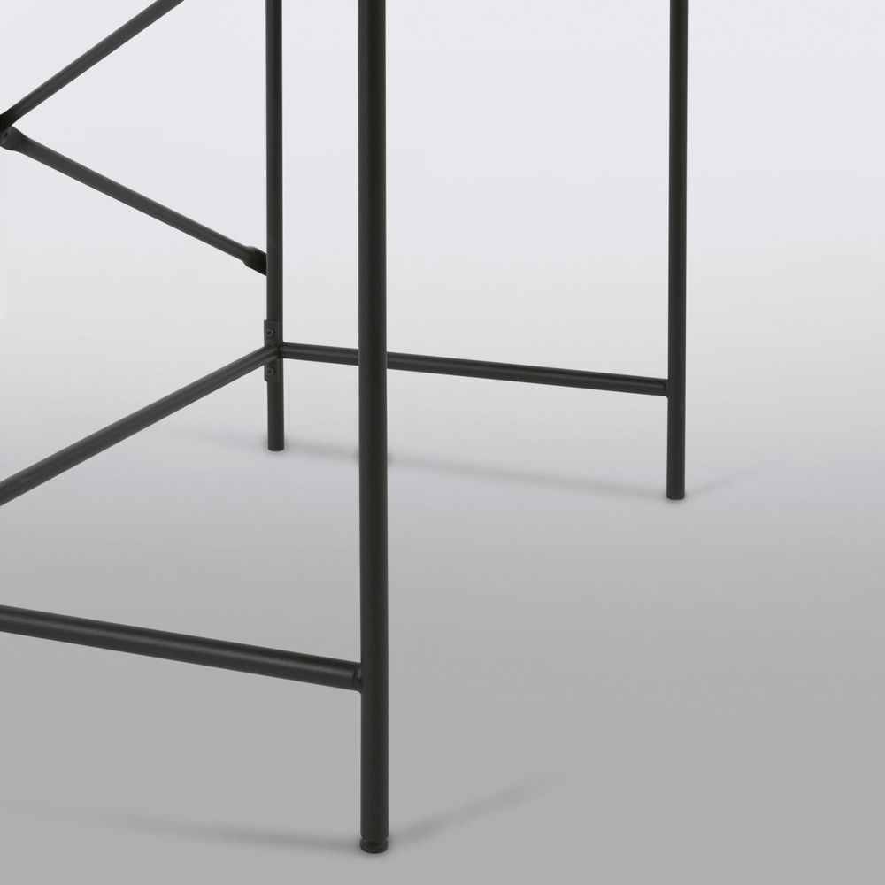 Melamine en metalen kledingroede met zwarte afwerk KAV AA7264M01