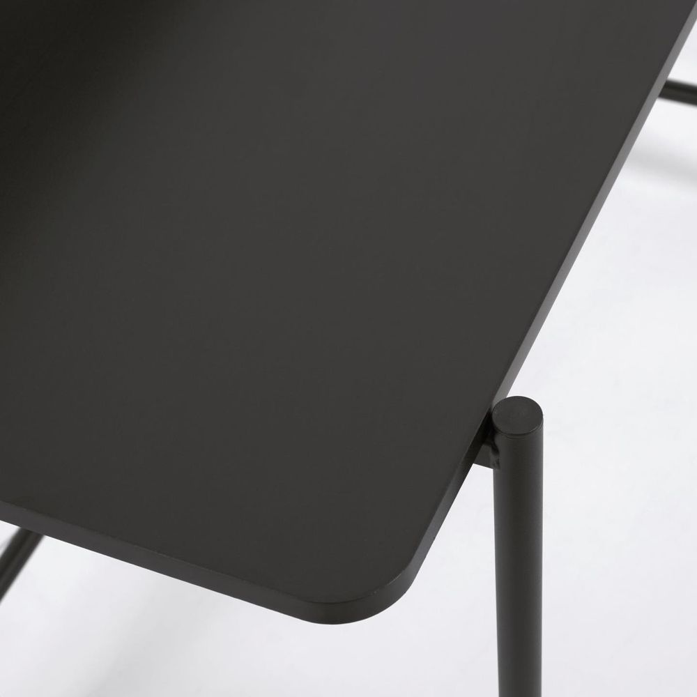 Melamine en metalen kledingroede met zwarte afwerk KAV AA7264M01