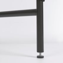 Melamine en metalen kledingroede met zwarte afwerk KAV AA7264M01