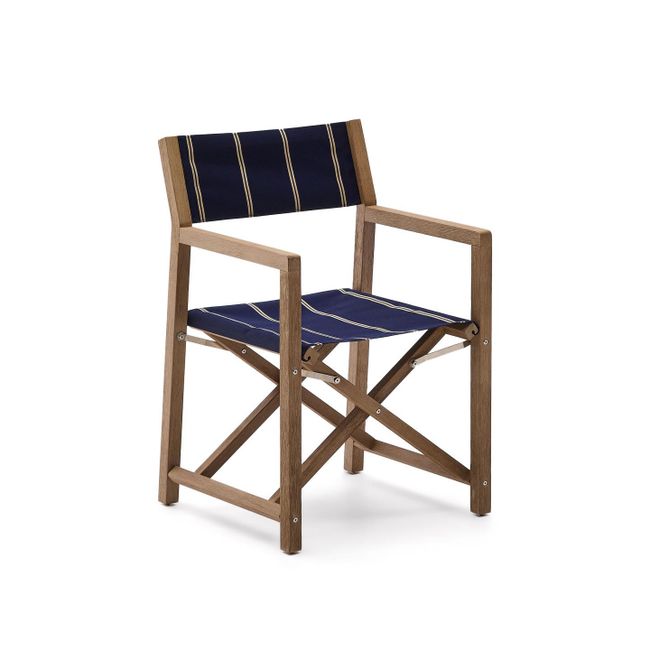 Vouwstoel VILARA - Blauw / Beige