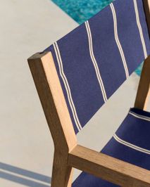 Vouwstoel VILARA - Blauw / Beige KAV CC00161HK25