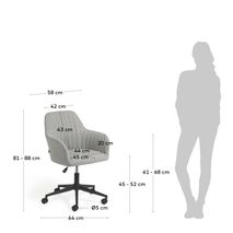 Bureaustoel MADINA - Donkergrijs KAV CC2186VD14