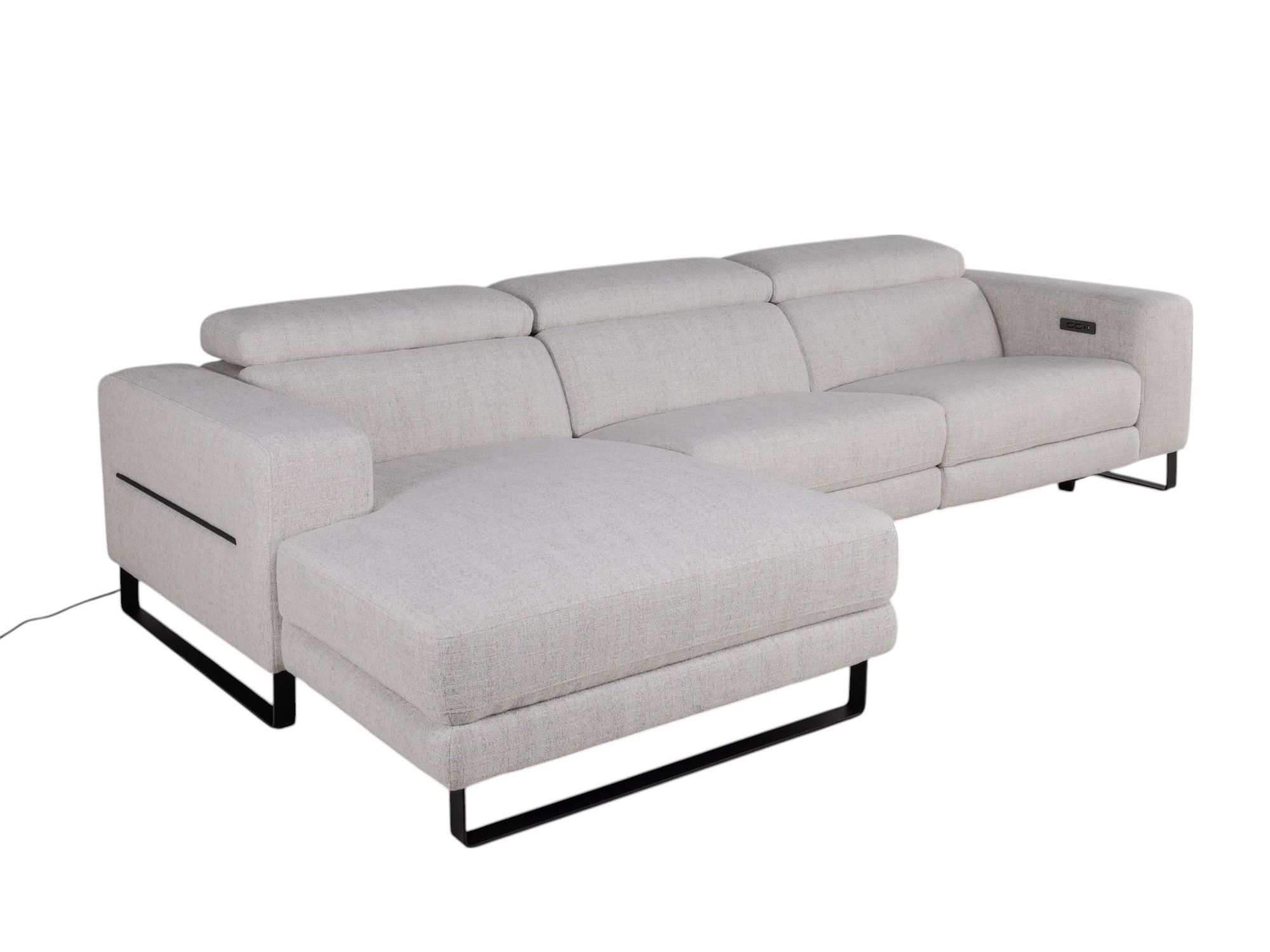 Hoekzetel met elektr. relax LESTER - Beige