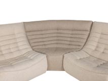 Hoekzetel met poef FOXTROT - Beige C-CAL-93-HK