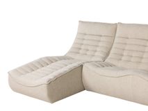 Hoekzetel met poef FOXTROT - Beige C-CAL-93-HK