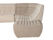 Hoekzetel met poef FOXTROT - Beige C-CAL-93-HK