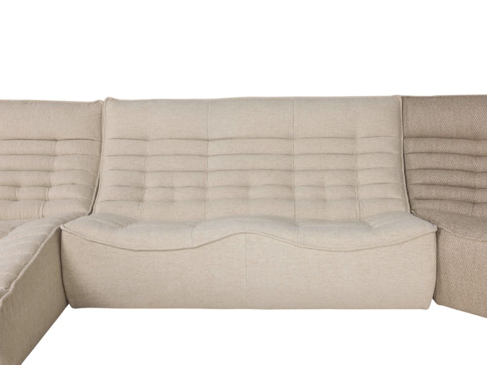 Hoekzetel met poef FOXTROT - Beige C-CAL-93-HK