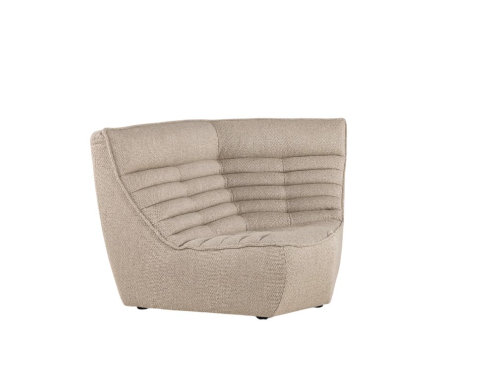 Hoekzetel met poef FOXTROT - Beige C-CAL-93-HK
