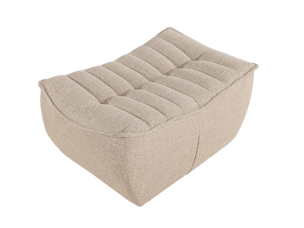 Hoekzetel met poef FOXTROT - Beige C-CAL-93-HK