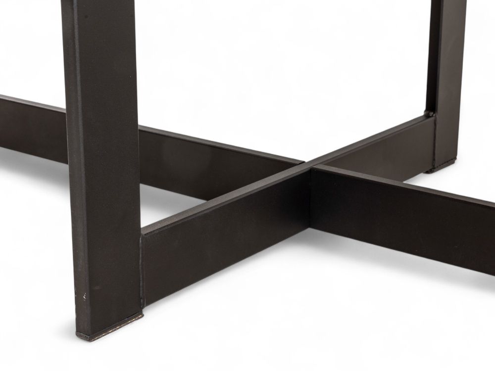 Eetkamertafel SVEN/JAX - Mat gelakt eiken/zwart C-VDD-1-TFL-281