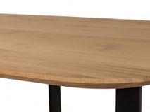 Eetkamertafel SVEN/JAX - Mat gelakt eiken/zwart C-VDD-1-TFL-281