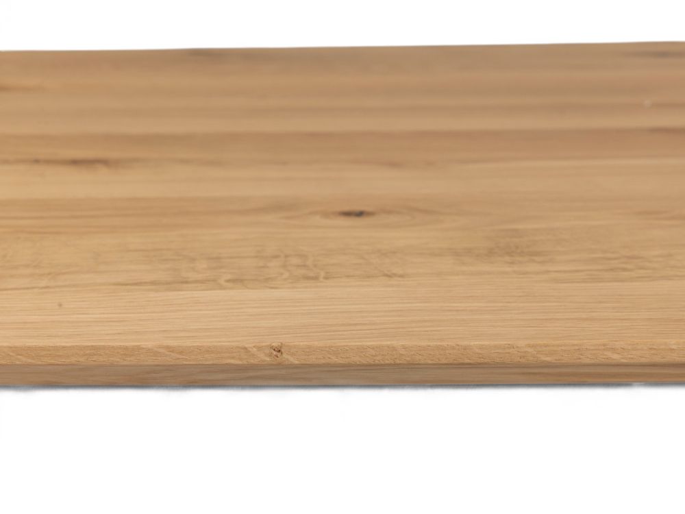 Eetkamertafel SVEN/JAX - Mat gelakt eiken/zwart C-VDD-1-TFL-281