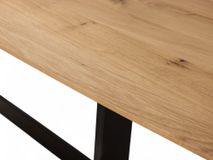 Eetkamertafel SVEN/JAX - Mat gelakt eiken/zwart C-VDD-1-TFL-281