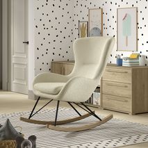 Schommelstoel ROCKY - Beige / Bouclé VPC-37-001-BEI