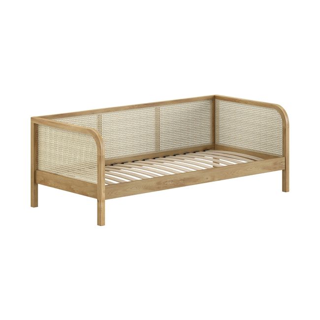 Kajuitbed incl. lattenbodem OLIVE - Rotan / Eik