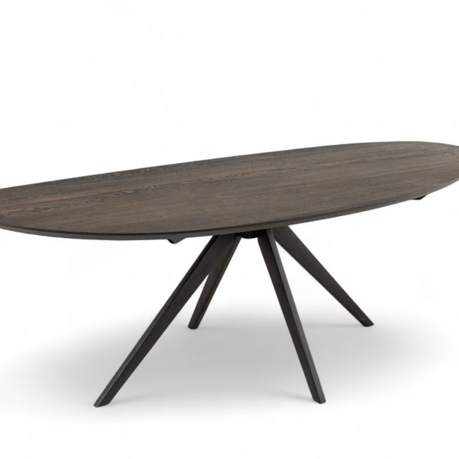 Eetkamertafel KIEZEL - Vintage coal/Zwart