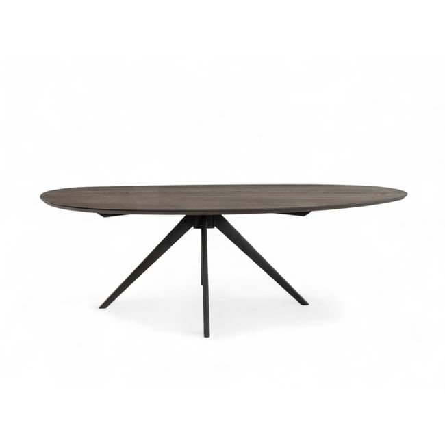 Eetkamertafel KIEZEL - Vintage coal/Zwart