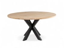 Eetkamertafel JOOST/MISTY - Vers eiken/zwart C-VDD-4-TFL-461