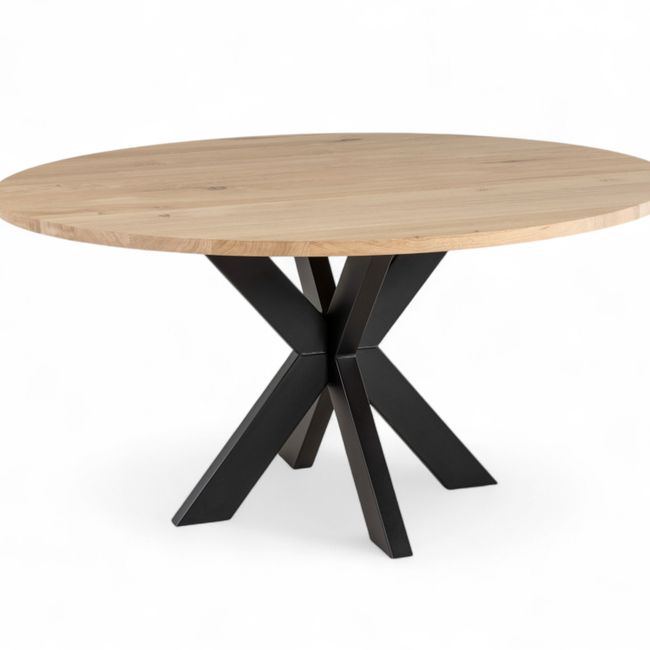 Eetkamertafel JOOST/MISTY - Vers eiken/zwart