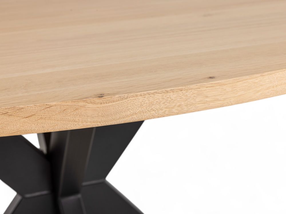 Eetkamertafel JOOST/MISTY - Vers eiken/zwart C-VDD-4-TFL-461