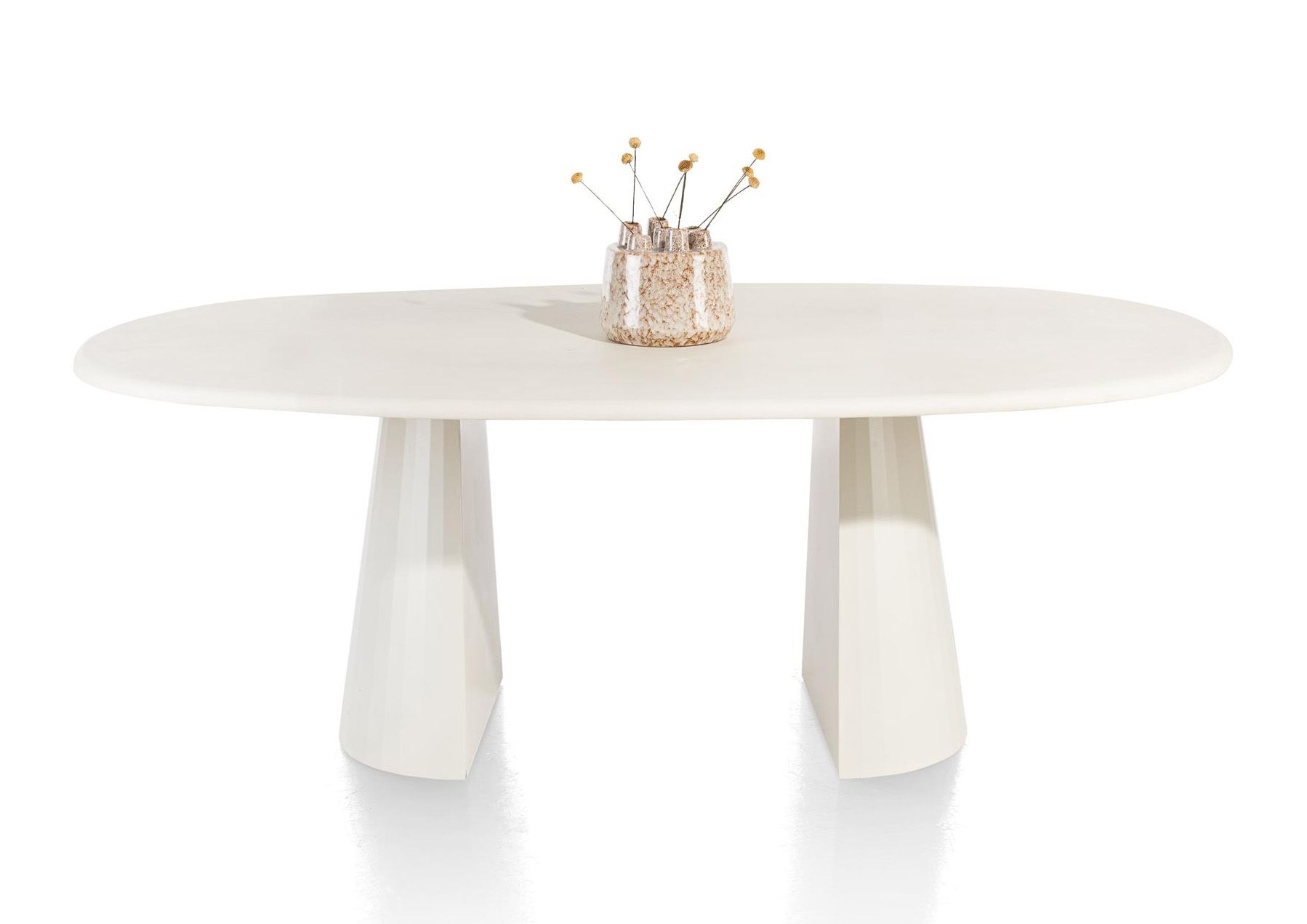 Eetkamertafel ovaal LUND - Stone Skin