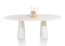 Eetkamertafel ovaal LUND - Stone Skin XOO 46692NEB