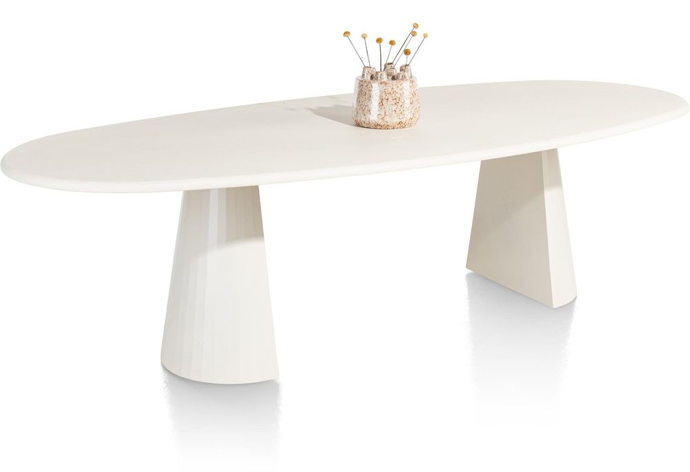 Eetkamertafel ovaal LUND - Stone Skin XOO 46693-NEB