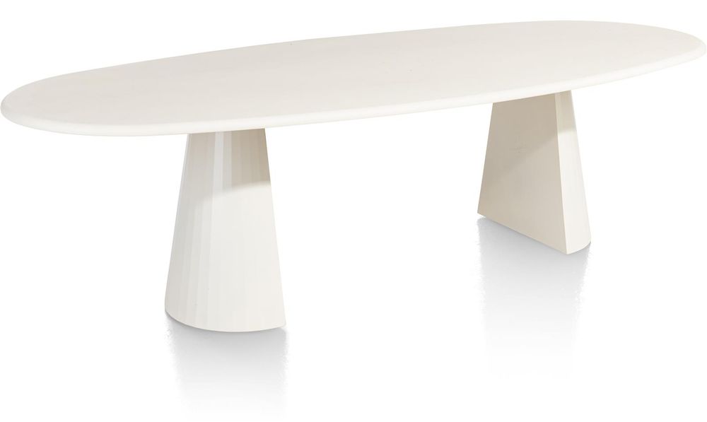 Eetkamertafel ovaal LUND - Stone Skin XOO 46693-NEB