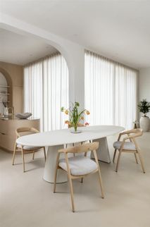 Eetkamertafel ovaal LUND - Stone Skin XOO 46693-NEB