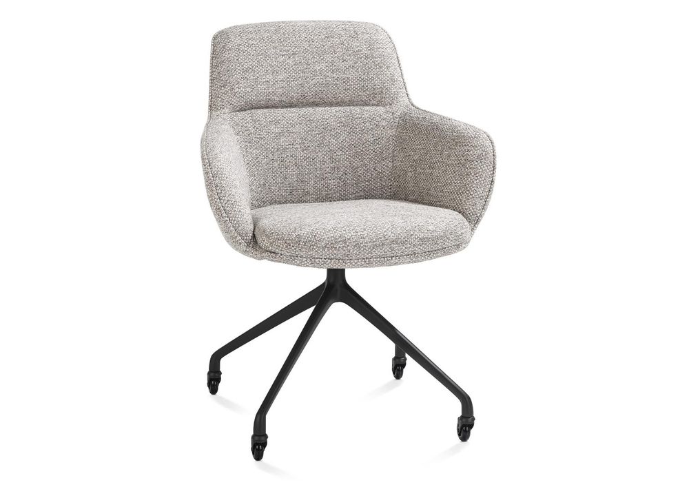 Armstoel op wieltjes MATEO - Lichtgrijs HEH 48929KIE