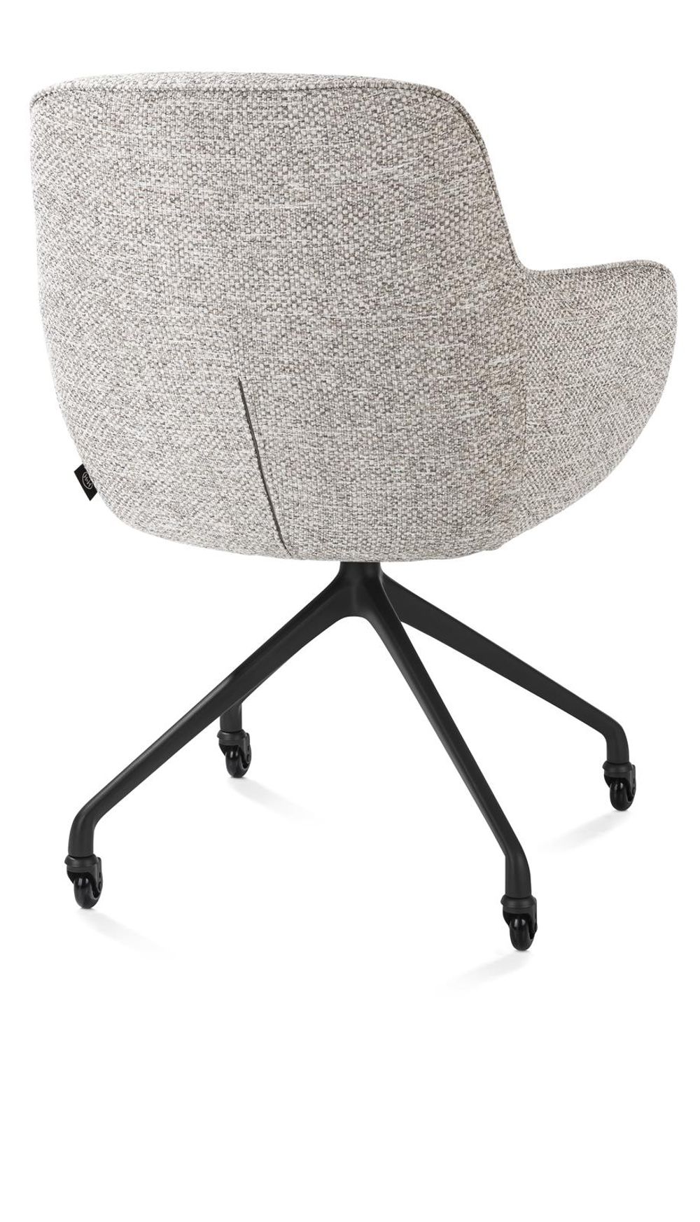 Armstoel op wieltjes MATEO - Lichtgrijs HEH 48929KIE