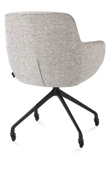 Armstoel op wieltjes MATEO - Lichtgrijs HEH 48929KIE