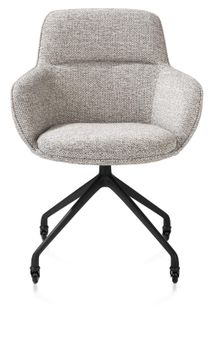 Armstoel op wieltjes MATEO - Lichtgrijs HEH 48929KIE