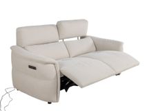 2-zit BREED met elektr. relaxen MELLOW - Beige C-CAL-164-TZ1