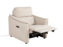 Relaxfauteuil met elektr hoofd- en lendensteun DUN CAL-161-000186-TEMS