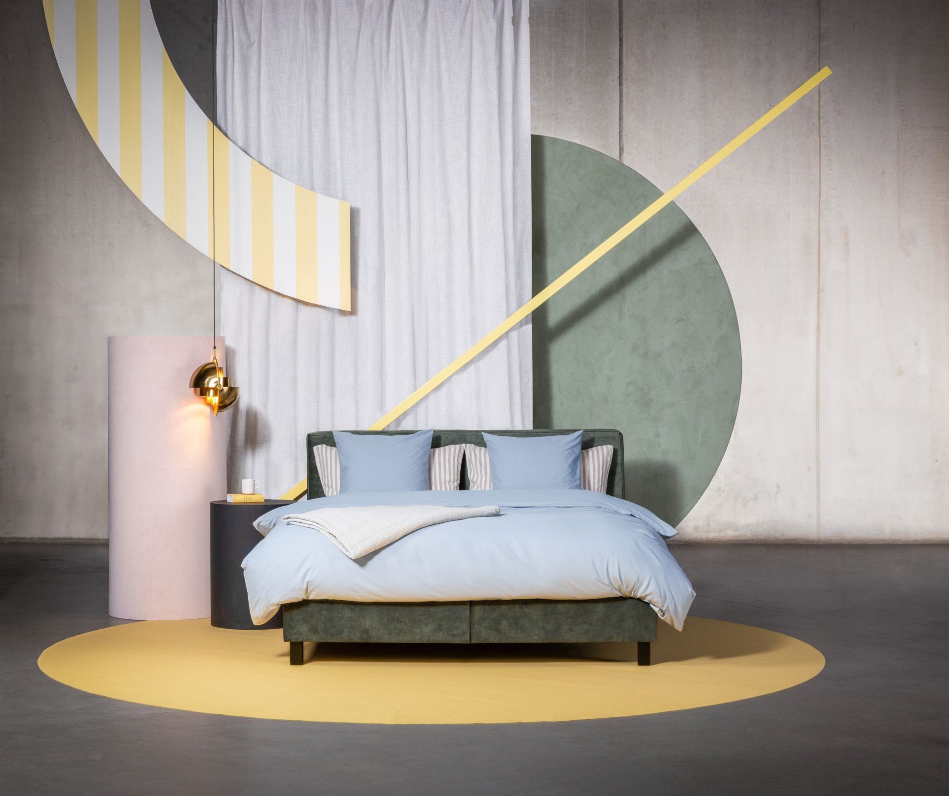 Boxspring BE RELAX - Groen incl. matras
