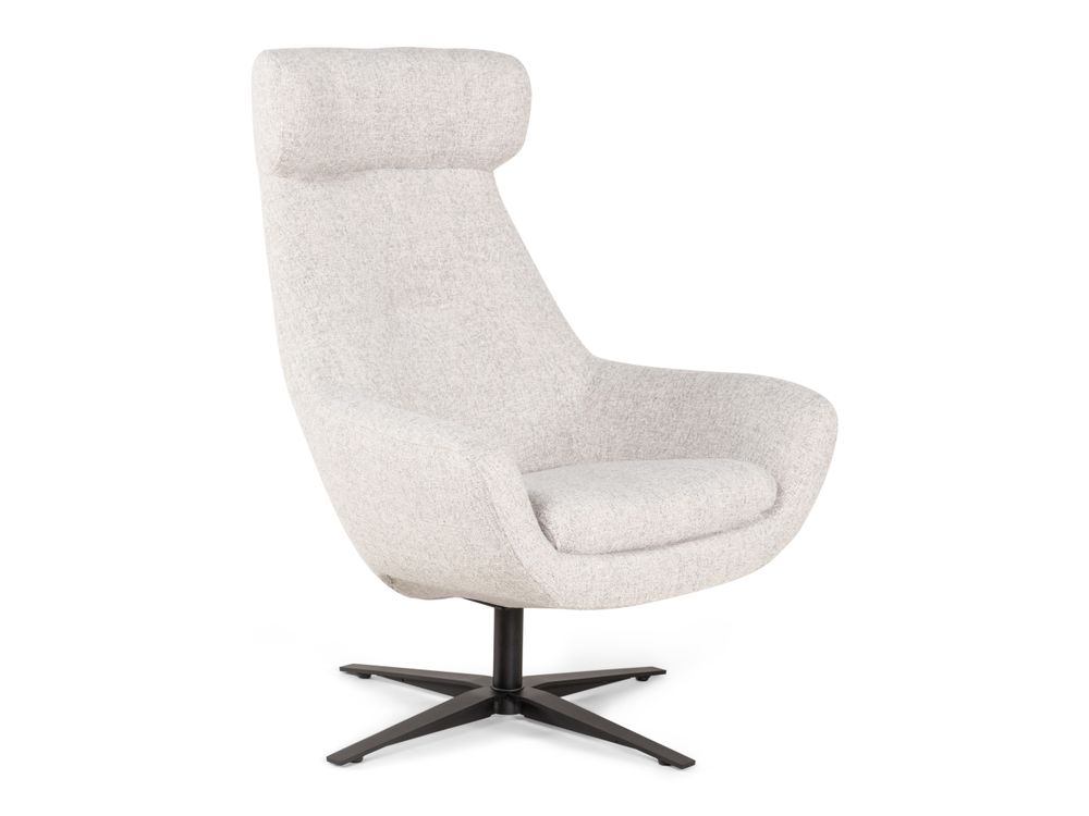 Draaifauteuil met voetbank SHOUT - Lichtgrijs C-IMS-SHT-DFH