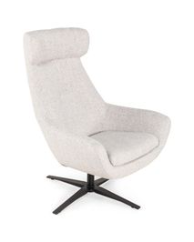 Draaifauteuil met voetbank SHOUT - Lichtgrijs C-IMS-SHT-DFH
