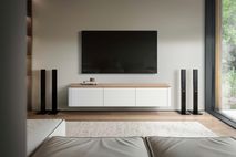 Tv-meubel LOONA - Klein - Wit met eiken fineer ARR-2-001