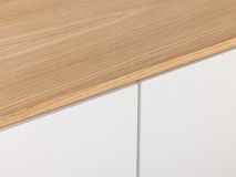 Tv-meubel LOONA - Klein - Wit met eiken fineer ARR-2-001