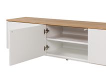 Tv-meubel LOONA - Klein - Wit met eiken fineer ARR-2-001