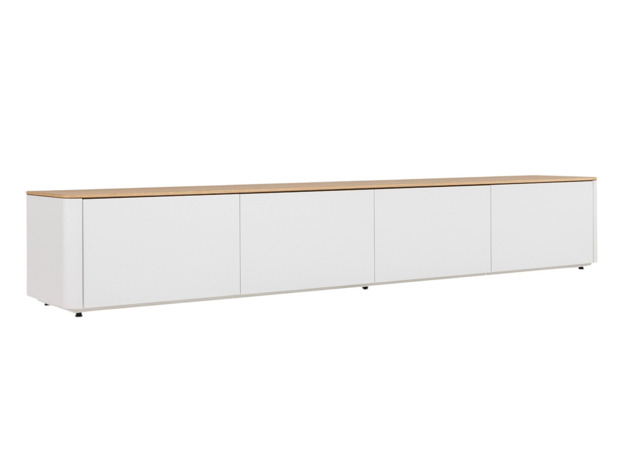 Tv-meubel LOONA groot - Wit/Eikenfineer