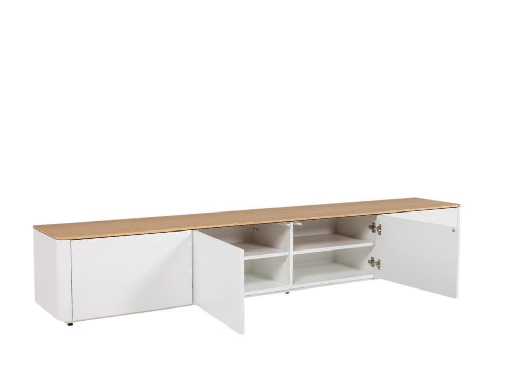Tv-meubel LOONA groot - Wit/Eikenfineer ARR-2-000005